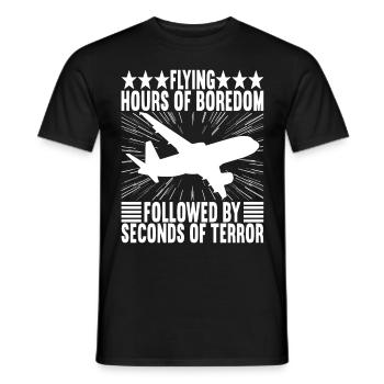 Pilot Flugzeug - Männer T-Shirt - Schwarz - Vorne - AI Model Male 178 light (178cm)