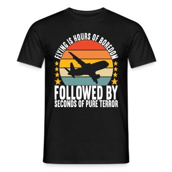 Pilot Flugzeug - Männer T-Shirt - Schwarz - Vorne - AI Model Male 178 light (178cm)
