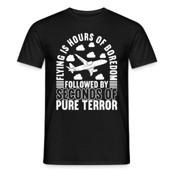 Pilot Flugzeug - Männer T-Shirt - Schwarz - Vorne - AI Model Male 178 light (178cm)