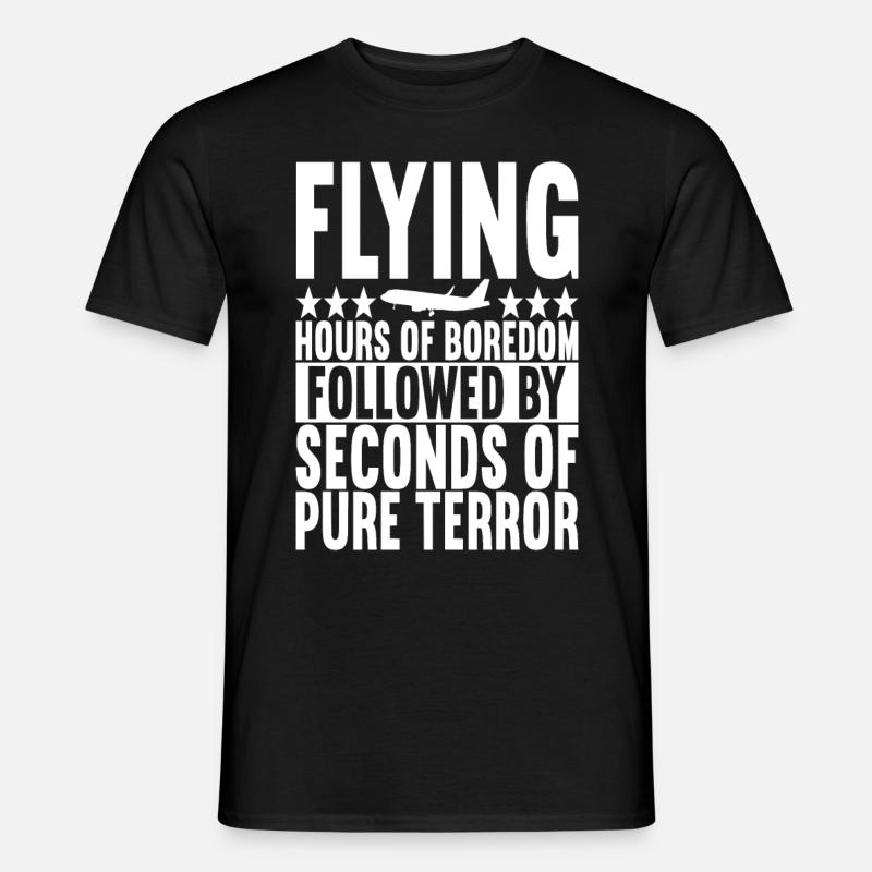 Pilot Flugzeug - Männer T-Shirt - Schwarz