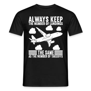 Pilot Flugzeug - Männer T-Shirt - Schwarz - Vorne - AI Model Male 178 light (178cm)