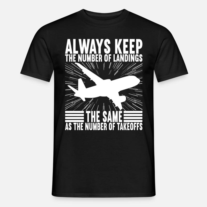Pilot Flugzeug - Männer T-Shirt - Schwarz