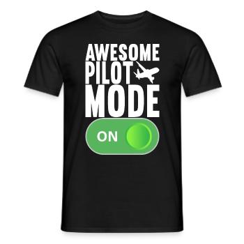 Pilot Flugzeug - Männer T-Shirt - Schwarz - Vorne - AI Model Male 178 light (178cm)