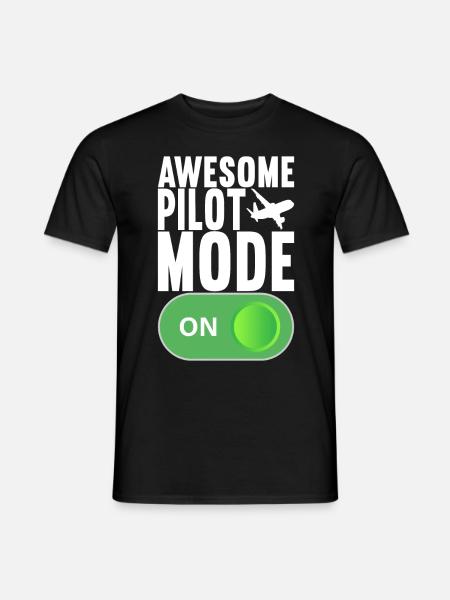 Pilot Flugzeug - Männer T-Shirt - Schwarz
