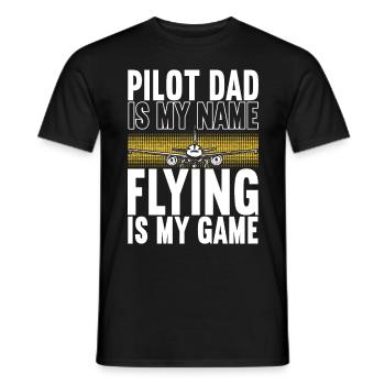 Pilot Flugzeug - Männer T-Shirt - Schwarz - Vorne - AI Model Male 178 light (178cm)