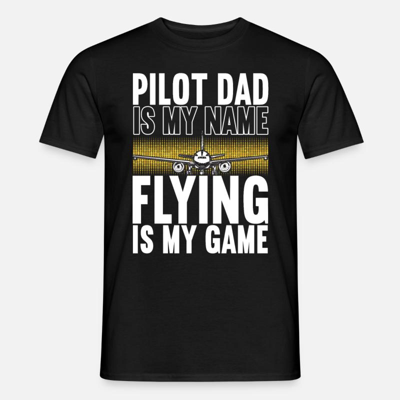 Pilot Flugzeug - Männer T-Shirt - Schwarz