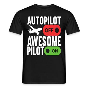 Pilot Flugzeug - Männer T-Shirt - Schwarz - Vorne - AI Model Male 178 light (178cm)
