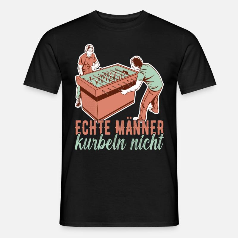 Tischfussball Tischkicker - Männer T-Shirt - Schwarz