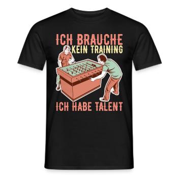 Tischfussball Tischkicker - Männer T-Shirt - Schwarz - Vorne - AI Model Male 178 light (178cm)