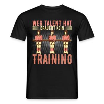 Tischfussball Tischkicker - Männer T-Shirt - Schwarz - Vorne - AI Model Male 178 light (178cm)