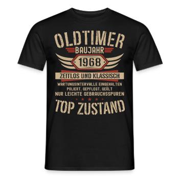 55th birthday 50 years classic car gift 1973 - Men's T-Shirt - black - Front - AI Model Male 178 light (178cm)