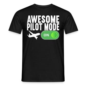 Pilot Flugzeug - Männer T-Shirt - Schwarz - Vorne - AI Model Male 178 light (178cm)
