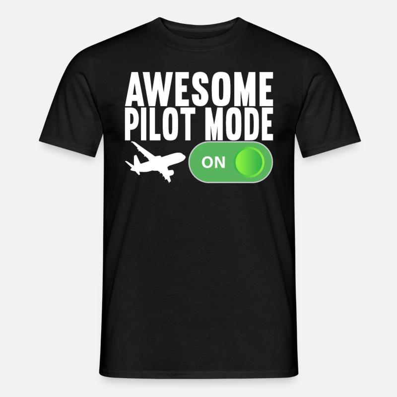 Pilot Flugzeug - Männer T-Shirt - Schwarz