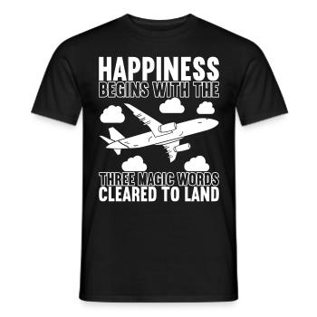 Pilot Flugzeug - Männer T-Shirt - Schwarz - Vorne - AI Model Male 178 light (178cm)