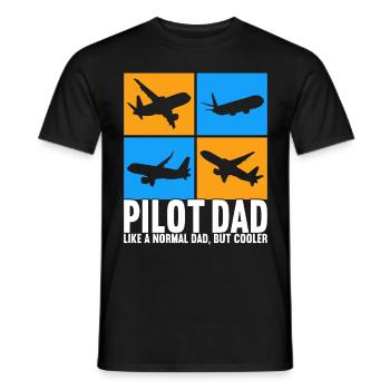 Pilot Flugzeug - Männer T-Shirt - Schwarz - Vorne - AI Model Male 178 light (178cm)