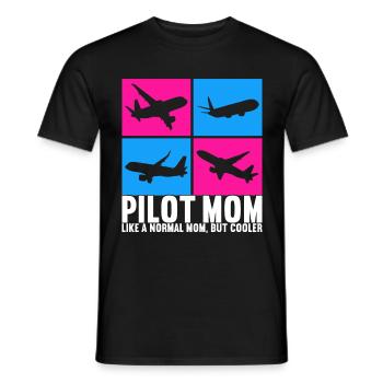 Pilot Flugzeug - Männer T-Shirt - Schwarz - Vorne - AI Model Male 178 light (178cm)