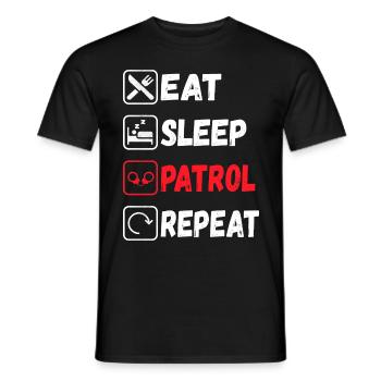 Police Policeman - Men's T-Shirt - black - Front - AI Model Male 178 light (178cm)