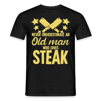 Griller Griller Viande Boucher Steak - T-shirt homme - noir - Devant - AI Model Male 178 light (178cm)