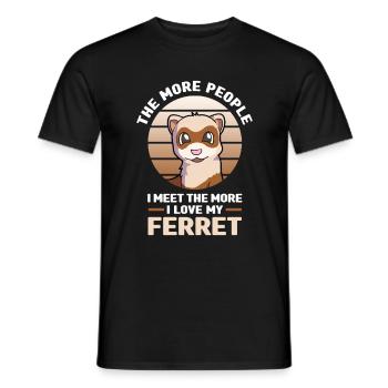 Frettchen Liebhaber | Haustiere Tiere Geschenkidee - Männer T-Shirt - Schwarz - Vorne - AI Model Male 178 light (178cm)