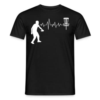 Disc golf Frisbee Frisbeesport Discgolf - Men's T-Shirt - black - Front - AI Model Male 178 light (178cm)