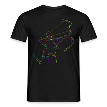3D Archery Compound Bow - Men's T-Shirt - black - Front - AI Model Male 178 light (178cm)