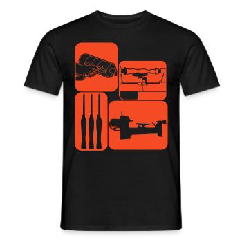 Machine de tournage sur bois - T-shirt homme - noir - Devant - AI Model Male 178 light (178cm)