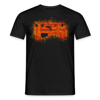 Woodturning Turner Turner - Men's T-Shirt - black - Front - AI Model Male 178 light (178cm)