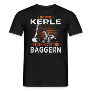 Bagger Spruch für Bauarbeiter & Baggerfahrer - Männer T-Shirt - Schwarz - Vorne - AI Model Male 178 light (178cm)