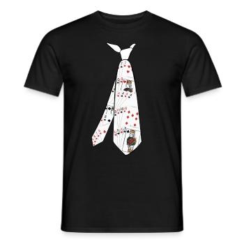 Tie Poker Card Game Ties - Men's T-Shirt - black - Front - AI Model Male 178 light (178cm)
