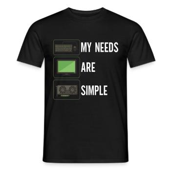 Programmer Computer Scientist - Men's T-Shirt - black - Front - AI Model Male 178 light (178cm)
