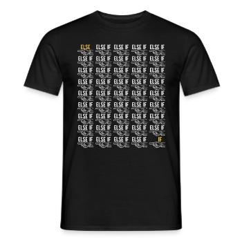 Programmer Computer Scientist - Men's T-Shirt - black - Front - AI Model Male 178 light (178cm)