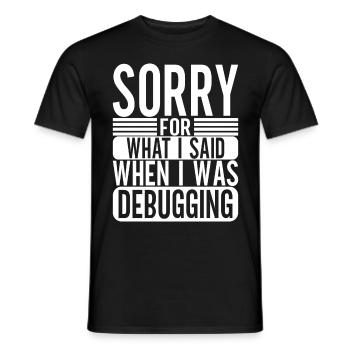 Programmer Computer Scientist - Men's T-Shirt - black - Front - AI Model Male 178 light (178cm)