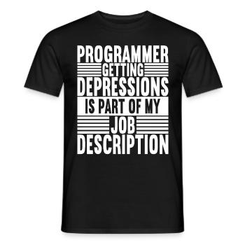 Programmeur Informaticien - T-shirt homme - noir - Devant - AI Model Male 178 light (178cm)