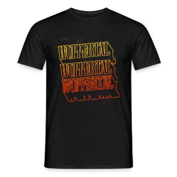 Wuppertal Deutschland Stadt Skyline Heimat Schrift - Männer T-Shirt - Schwarz - Vorne - AI Model Male 178 light (178cm)