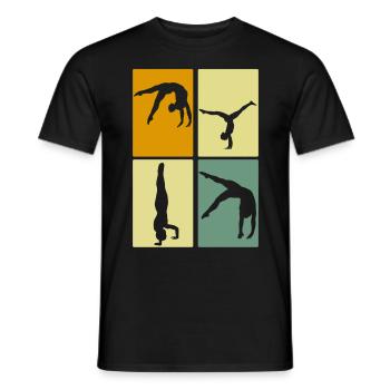 Rhythmic gymnastics RSG Gymnast - Men's T-Shirt - black - Front - AI Model Male 178 light (178cm)