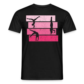 RSG Gymnastics Gymnastics Handstand Gymnast - Men's T-Shirt - black - Front - AI Model Male 178 light (178cm)