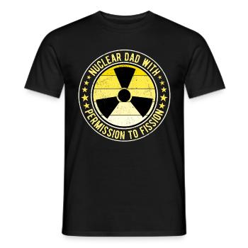Nuclear Engineer Nuclear Technician Father - Men's T-Shirt - black - Front - AI Model Male 178 light (178cm)