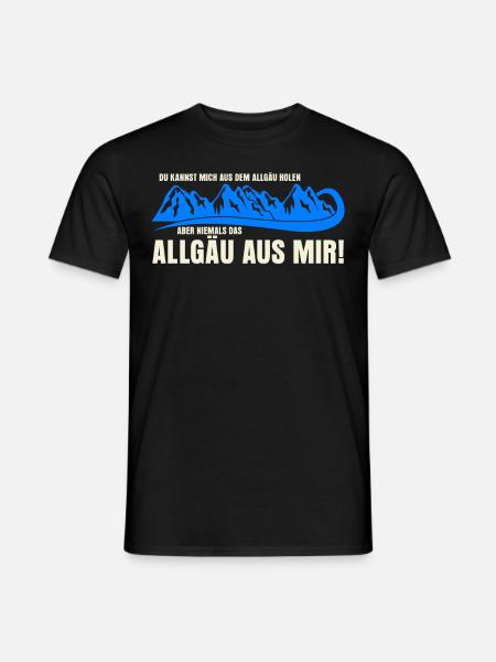 Allgäu Alpen Berge Allgäuer - Männer T-Shirt - Schwarz