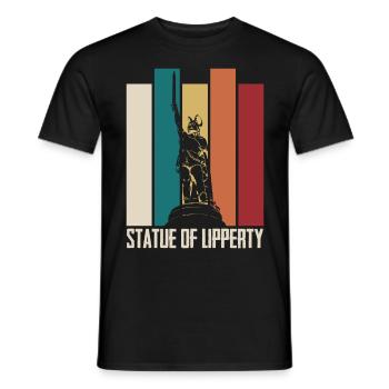 Statue of Lipperty Hermannsdenkmal - Männer T-Shirt - Schwarz - Vorne - AI Model Male 178 light (178cm)