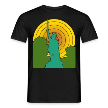 Hermannsdenkmal rétro Detmold - T-shirt homme - noir - Devant - AI Model Male 178 light (178cm)