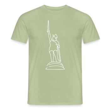 Hermannsdenkmal Arminius Detmold - Männer T-Shirt - Sage - Vorne - AI Model Male 178 light (178cm)