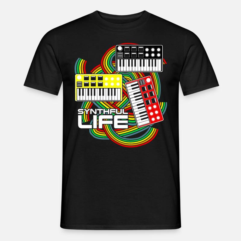 Synthesizers Synthesizer Synth - Männer T-Shirt - Schwarz