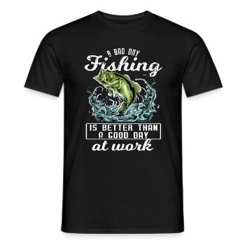 Angeln Opa papa - Männer T-Shirt - Schwarz - Vorne - AI Model Male 178 light (178cm)