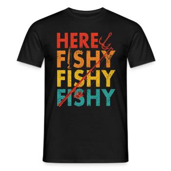 Angeln Opa papa - Männer T-Shirt - Schwarz - Vorne - AI Model Male 178 light (178cm)