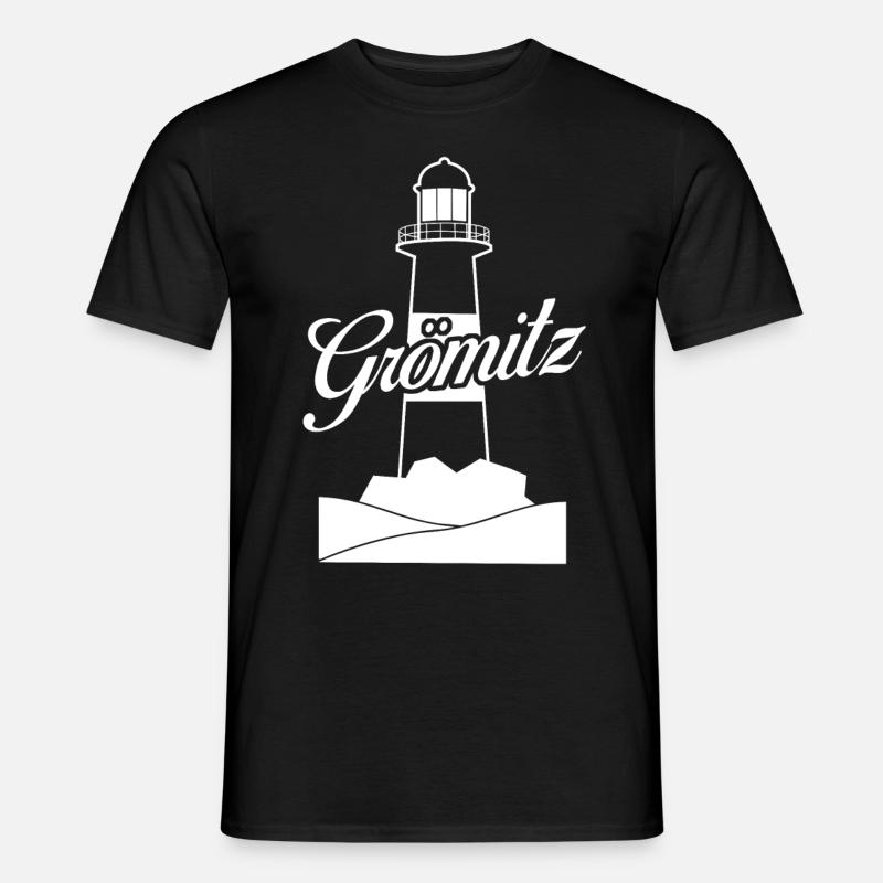 Grömitz Leuchttrum Ostsee - Männer T-Shirt - Schwarz