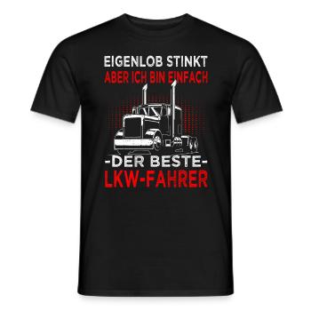 Ich bin einfach der beste Lkw Fahrer - Trucker - Männer T-Shirt - Schwarz - Vorne - AI Model Male 178 light (178cm)