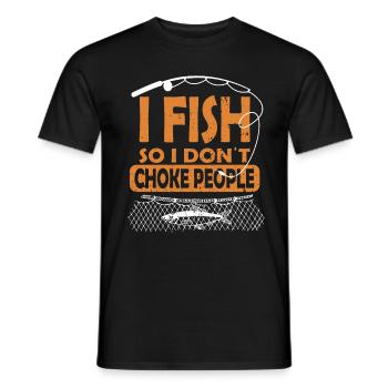 Funny Fishing Design Fisherman - Männer T-Shirt - Schwarz - Vorne - AI Model Male 178 light (178cm)