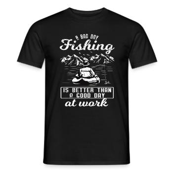 Drôle de conception de pêche Pêcheur - T-shirt homme - noir - Devant - AI Model Male 178 light (178cm)