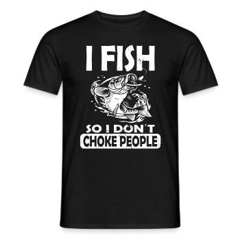 Funny Fishing Design Fisherman - Männer T-Shirt - Schwarz - Vorne - AI Model Male 178 light (178cm)