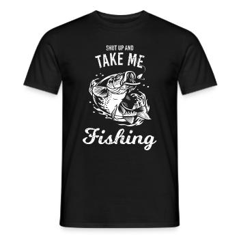 Funny Fishing Design Fisherman - Männer T-Shirt - Schwarz - Vorne - AI Model Male 178 light (178cm)